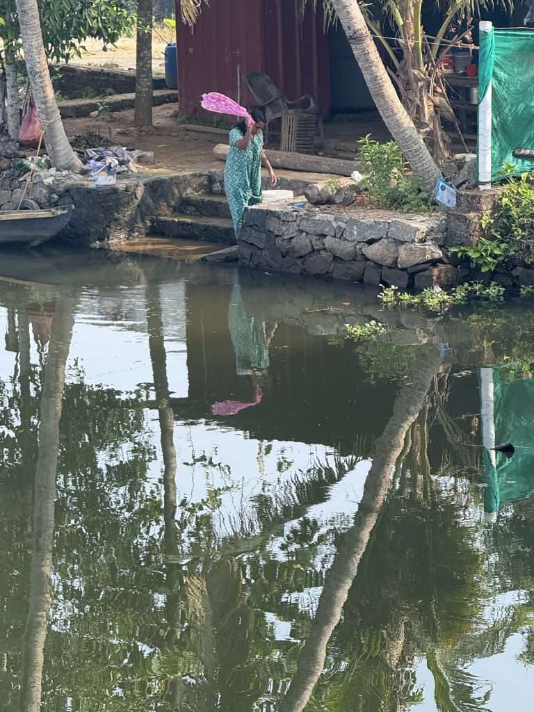 Doing the Laundry in the Kerala Backwaters