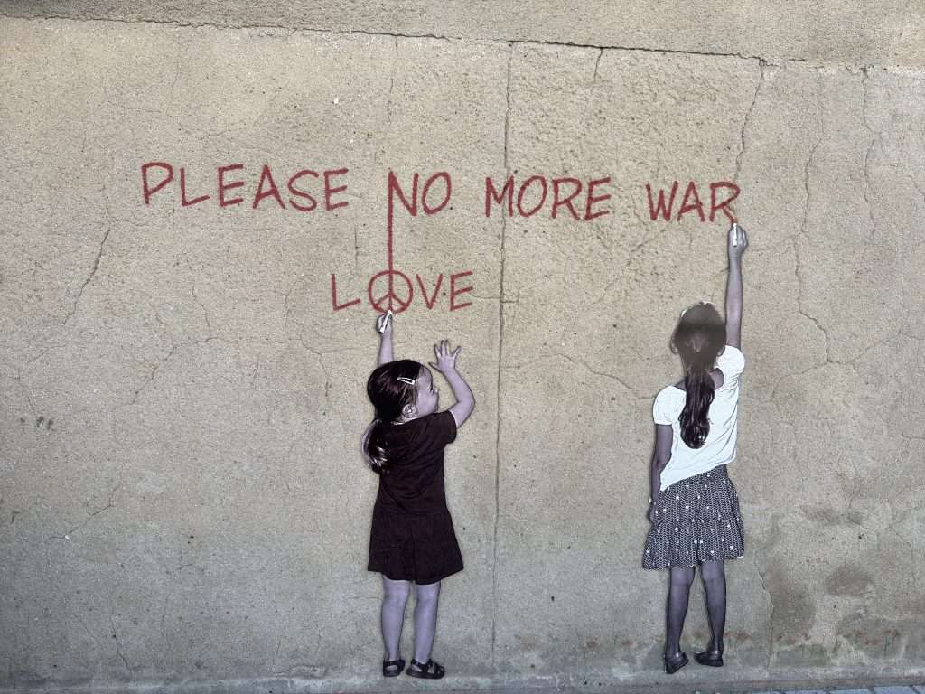 Normandy No More War Mural in Arromanches les Bains