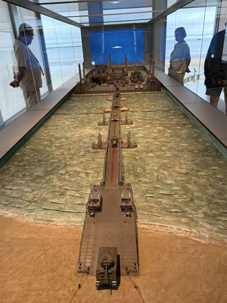 Model of the Artificial Mulberry Harbour at Arromanches-Les-Bains D-Day Museum in Normandy